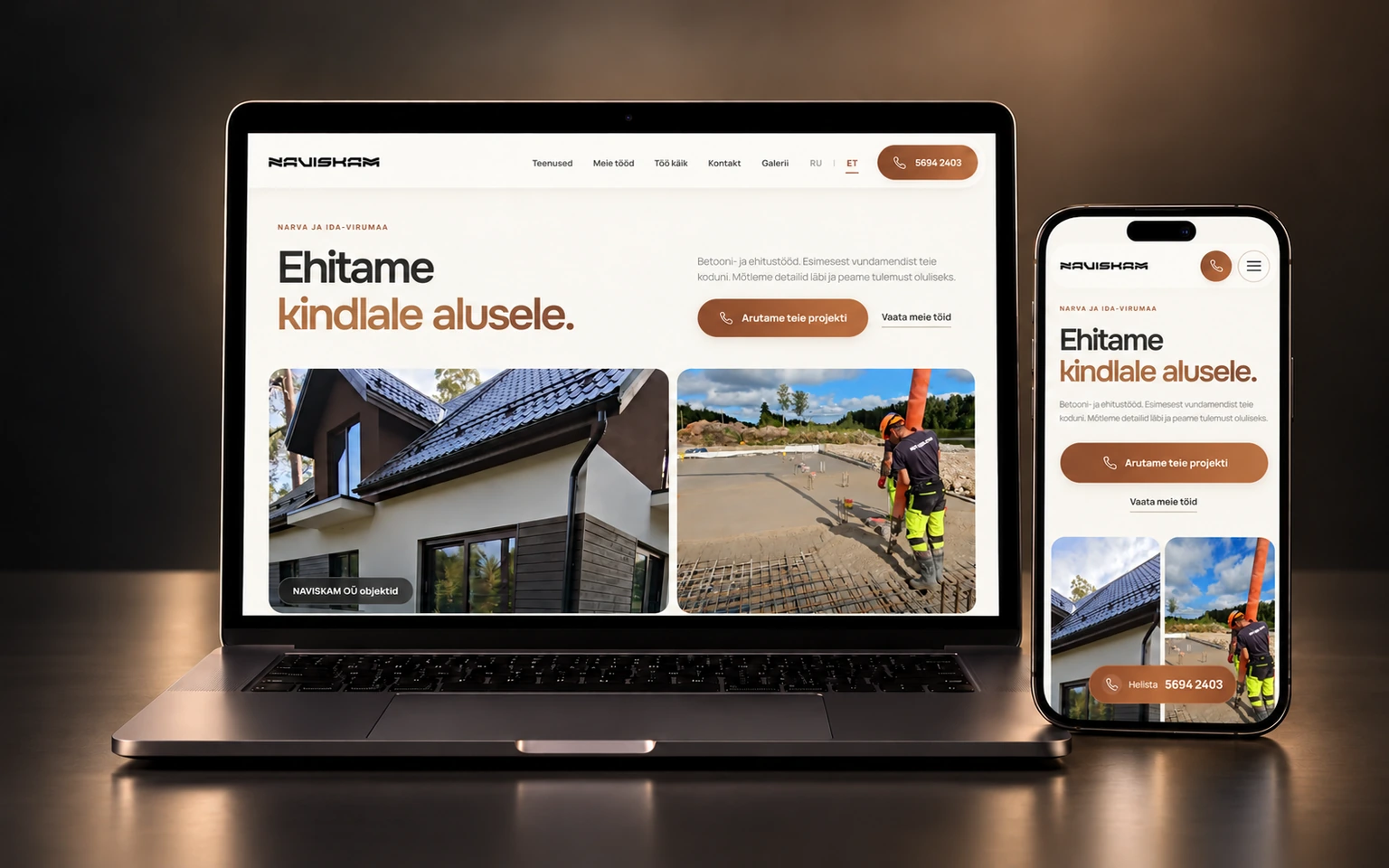 Naviskam — Construction company website